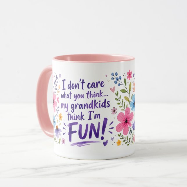 Caneca Netos acham que sou DIVERTIDA!  (Frente Esquerda)
