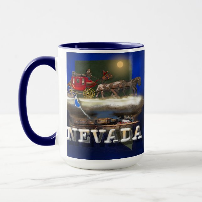 Caneca Nevada Stagecoach Trabalho de arte (Esquerda)