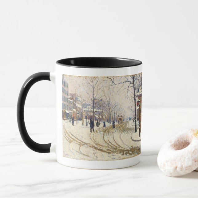 Caneca Neve, Boulevard de Clichy, Paris por Paul Signac (Com Donut)