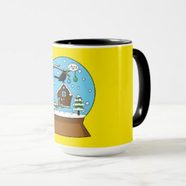 Caneca Neve Globe com Blackbird Singing