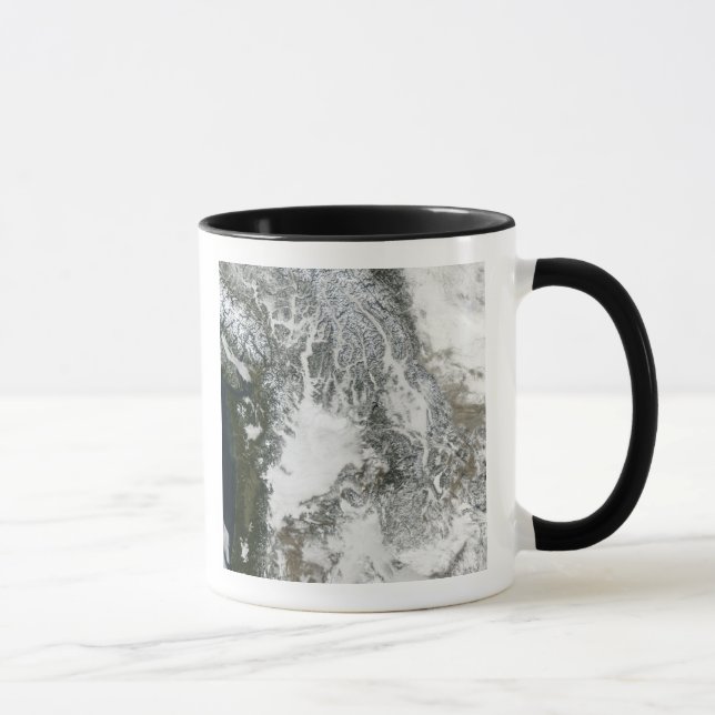 Caneca Nevoeiro e neve no noroeste do Pacífico (verdadeir (Direita)