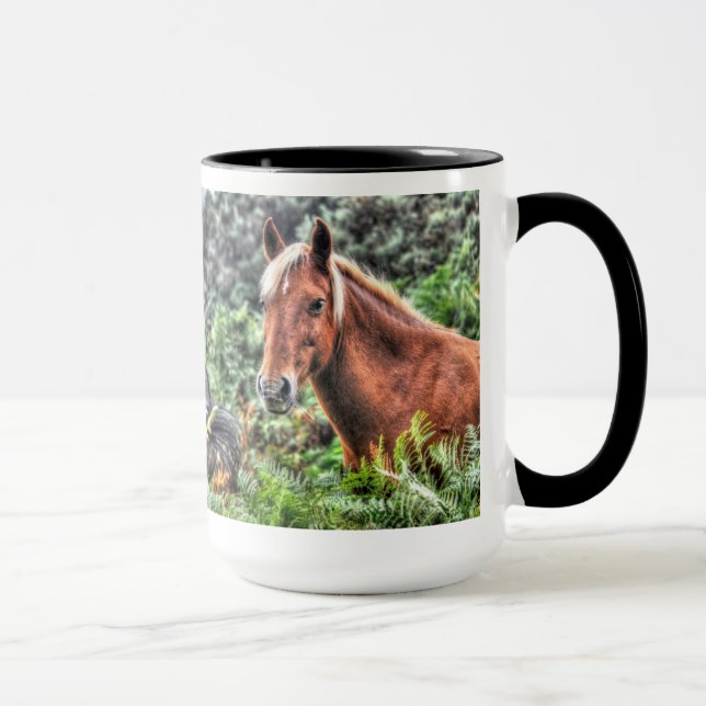 Caneca New Forest Pony de Hampshire, manada por Fláxen, I (Direita)