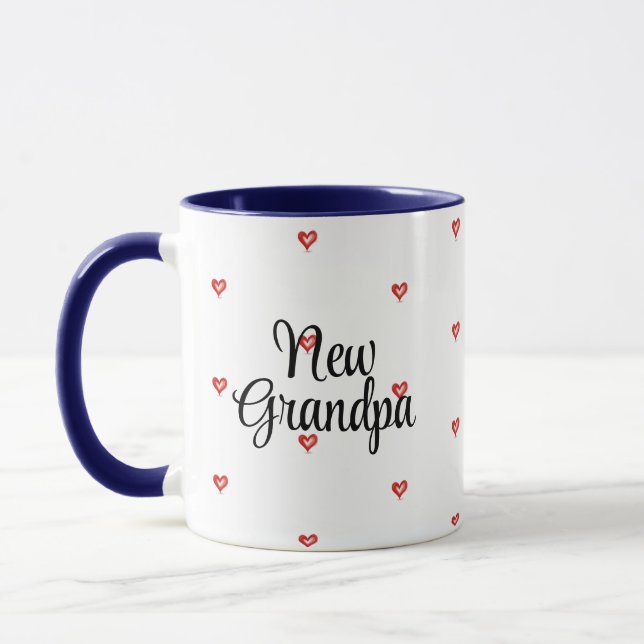 Caneca New Grandfather Gift, We Love You Grandad, Grandpa (Esquerda)