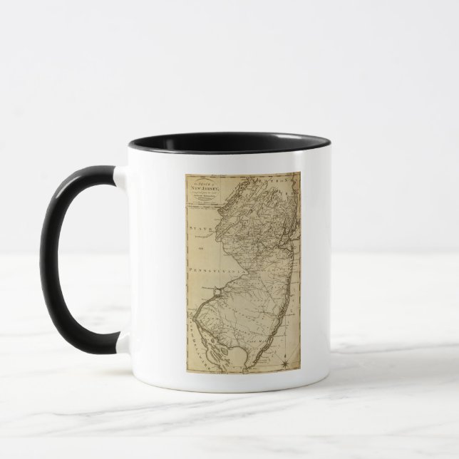Caneca New JerseyPanorâmica MapNew Jersey (Esquerda)