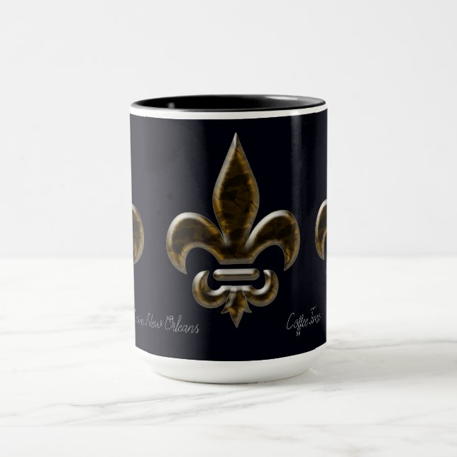 Caneca New Orleans Fleur-de-lis Coffee Mug (Centro)