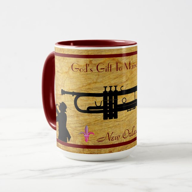 Caneca New Orleans Trumpet Mug (Frente Esquerda)