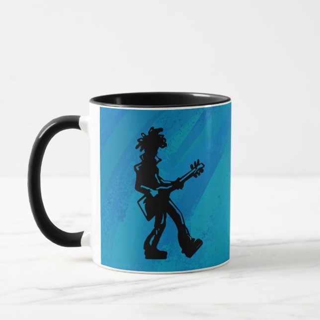 Caneca New York Boogie Nights Guitar Blue (Esquerda)