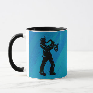 Caneca New York Boogie Nights Saxophone Blue