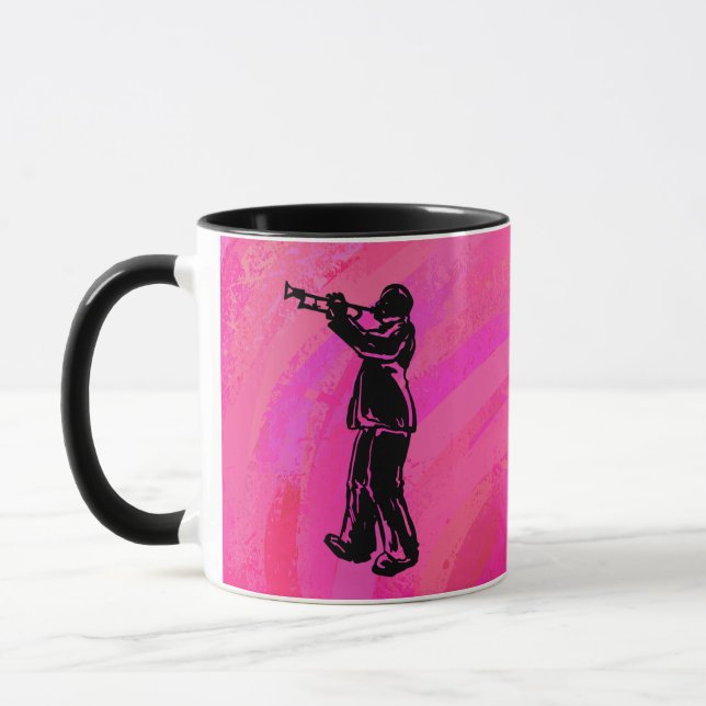 Caneca New York Boogie Nights Trumpet rosa quente (Esquerda)