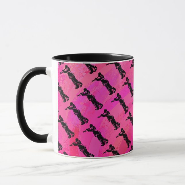 Caneca New York Boogie Nights Trumpet rosa quente (Esquerda)