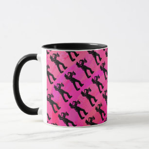 Caneca New York Boogie Noites Saxofone Rosa Quente