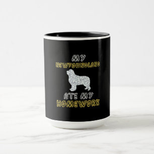 Caneca Newfie Cute A Minha Terra Nova Comeu O Meu Traba