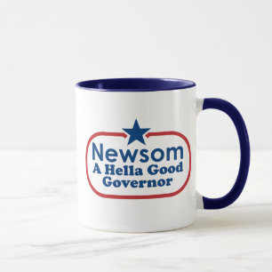 Caneca Newsom, um bom governador do hella