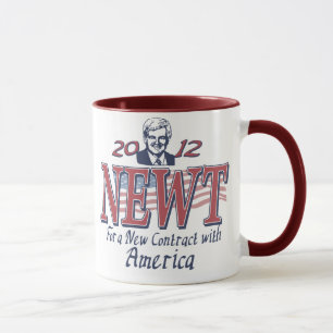 Caneca Newt Gingrich para o presidente 2012 engrenagem