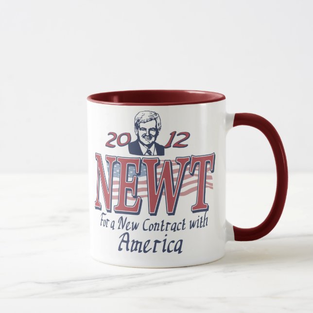 Caneca Newt Gingrich para o presidente 2012 engrenagem (Direita)