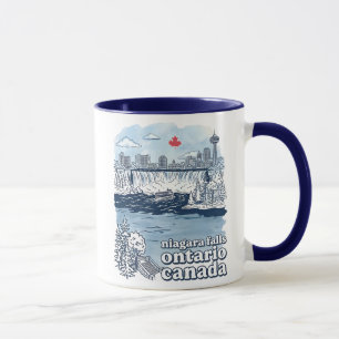 Caneca Niagara Falls Canadá Simples Paisagem Urbana