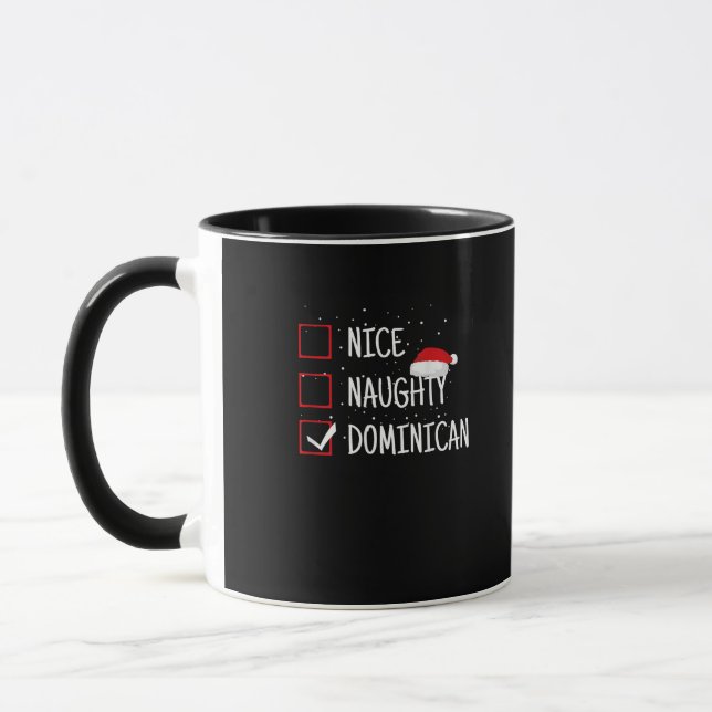 Caneca Nice Naughty Dominican Christmas List  (Esquerda)