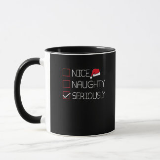 Caneca Nice Naughty Seriously Christmas Modern Style