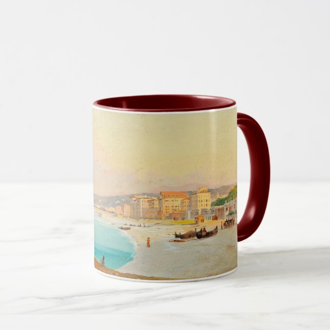 Caneca Nice, View of Beach de Quai du Midi, (Frente Esquerda)