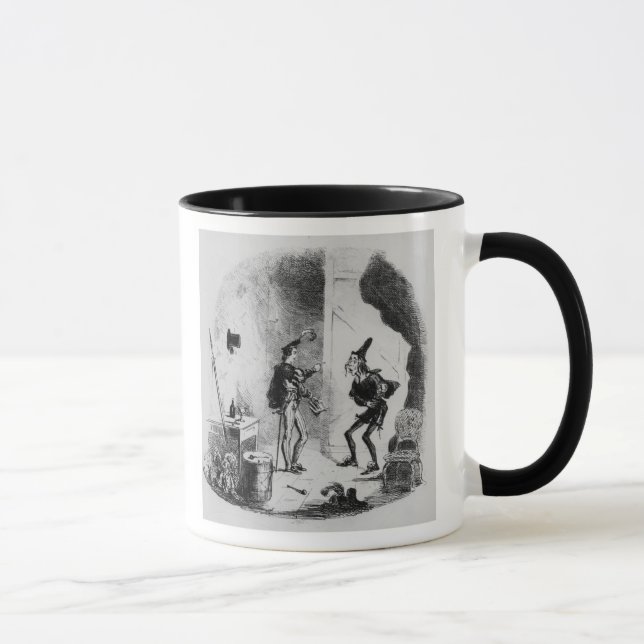 Caneca Nicholas instrui Smike na arte da actuação (Direita)