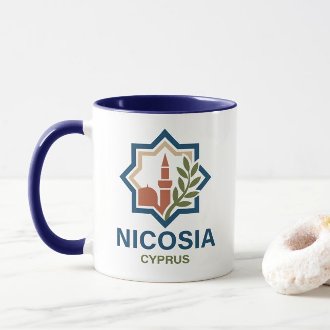 Caneca Nicosia Chipre Mediterrâneo (Com Donut)