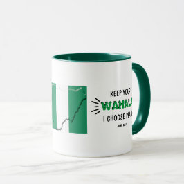 Caneca NIGÉRIA FLAG Engraçado mantenha sua WAHALA