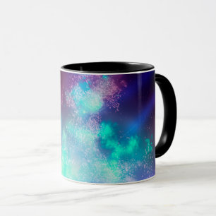 Caneca Night Sky Emerald Neon Lights