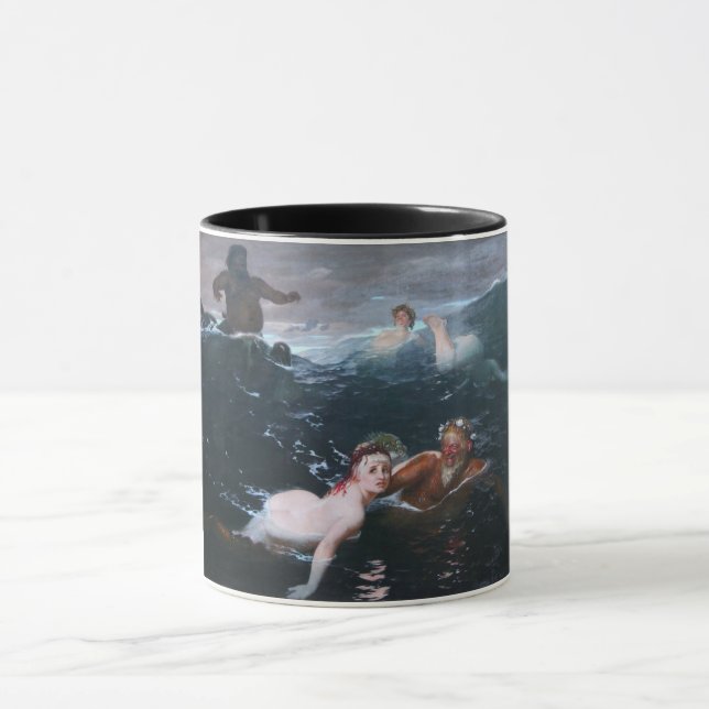 Caneca Ninfas e Sábios Brincando nas Ondas (Centro)