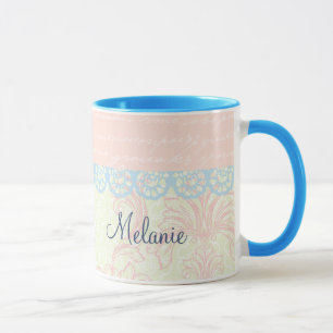Caneca Ninho bonito personalizado do casal do pássaro do