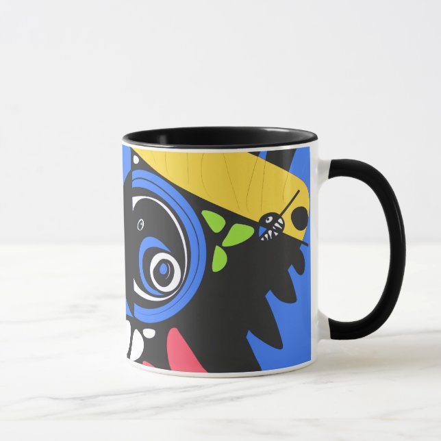Caneca Ninho de Pássaro - Preto Azul (Direita)