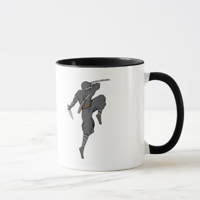 Caneca Ninja ~ Ninjas 4 Artes Marciais Warrior Fantasy Ar (Direita)