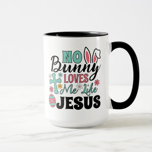 Caneca No Bunny Loves Me Like Jesus Coffee (Direita)