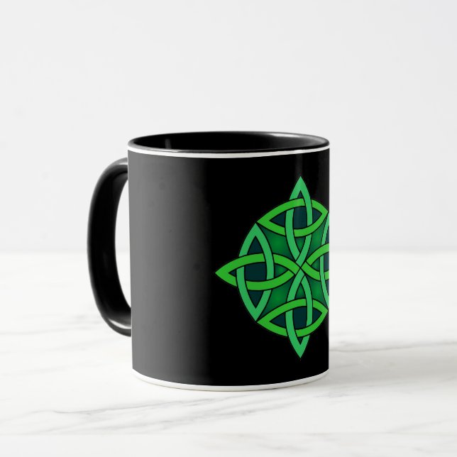 Caneca nó celta irlanda símbolo antigo pagão grão irlandê (Frente Esquerda)