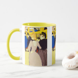 Caneca No clube noturno de Toulouse Lautrec, Vintage Art