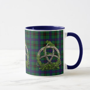 Caneca Nó da trindade e Tartan celtas de Davidson do cl