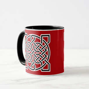 Caneca Nó do Marinheiro Celta, Vermelho Profundo, Preto e