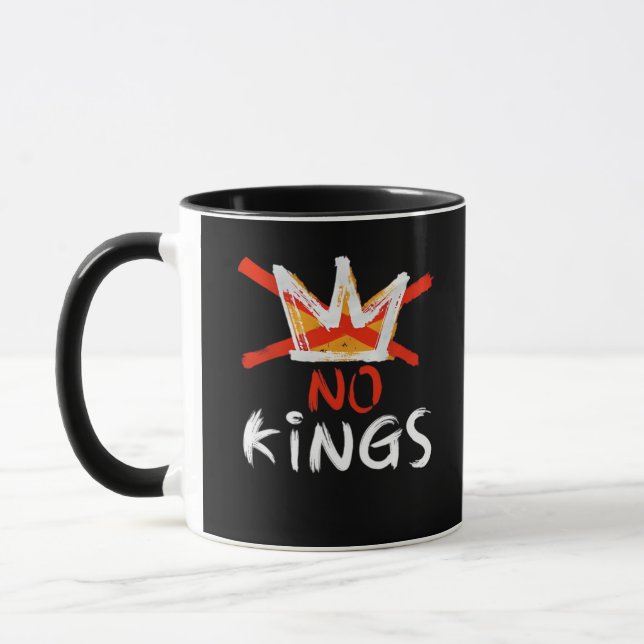 Caneca No King Funny Quote Retro Creative Style (Esquerda)