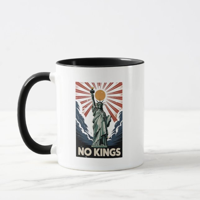 Caneca No Kings In America Liberity Status USA Democrats  (Esquerda)