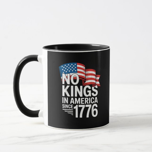 Caneca No Kings In America Since 1776 Protest Creative St (Esquerda)