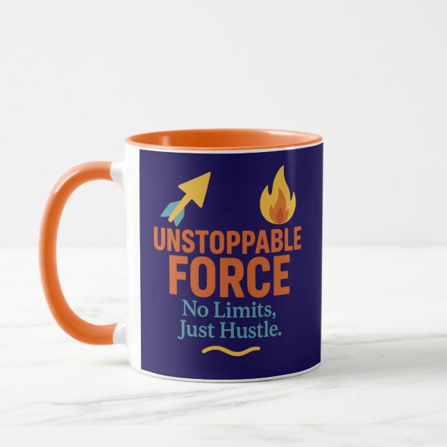 Caneca No Limits, Just Hustle | Motivational Combo Mug (Esquerda)