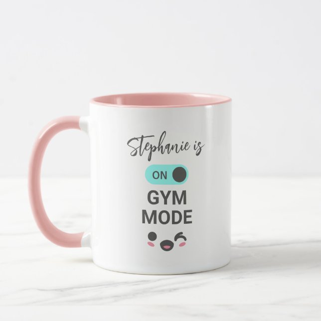 Caneca No Modo Academia Fofa Personalizada (Esquerda)