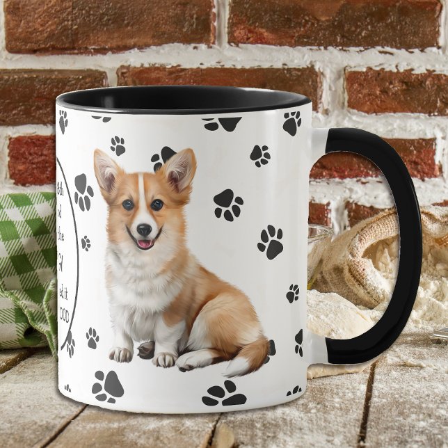 Caneca No oitavo dia Deus Criou o Corgi (Criador carregado)