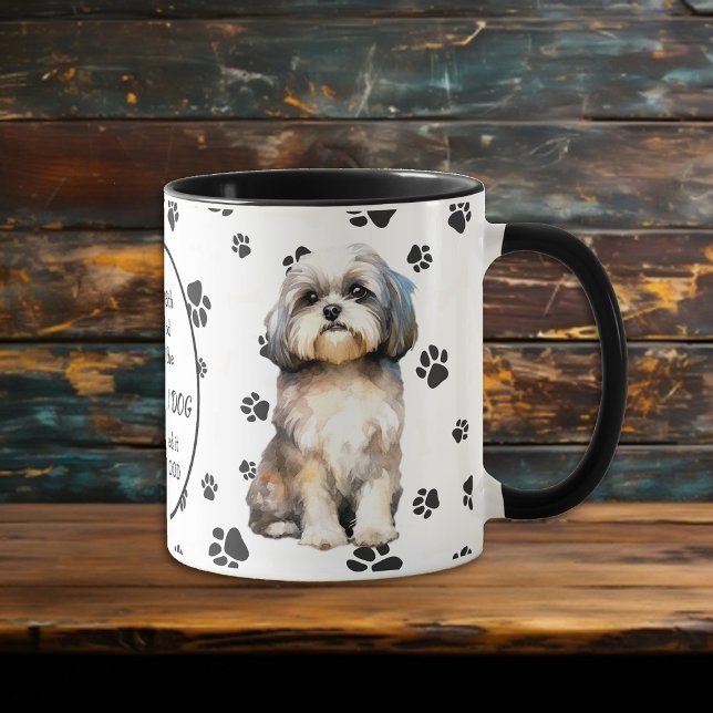 Caneca No oitavo dia Deus Criou Shih Tzu Dogs (Criador carregado)