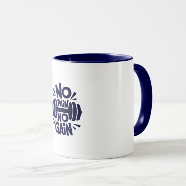 Caneca No Pain, No Gain (Frente Esquerda)