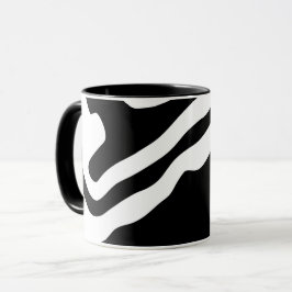 Caneca No Profundo: Abstrato preto e branco