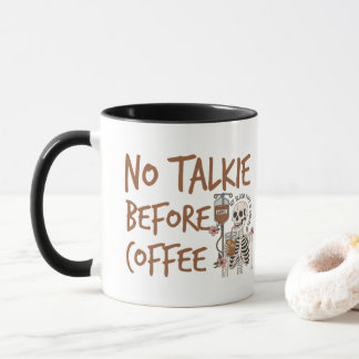 Caneca No Talkie Before Coffee funny cat lover gift
