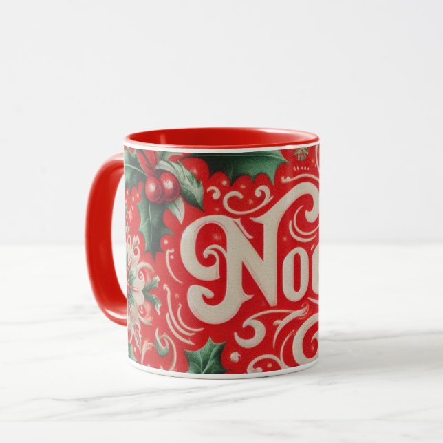 Caneca Noel Vermelho e Verde (Frente Esquerda)