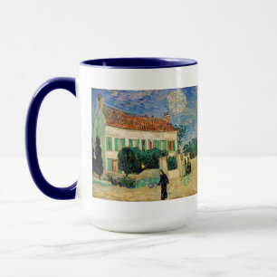 Caneca Noite branca da casa de Van Gogh