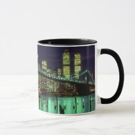 Caneca Noite da ponte de Brooklyn @