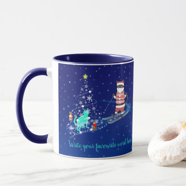 Caneca Noite de Aquecimento Cardíaco dos papais noeis (Com Donut)
